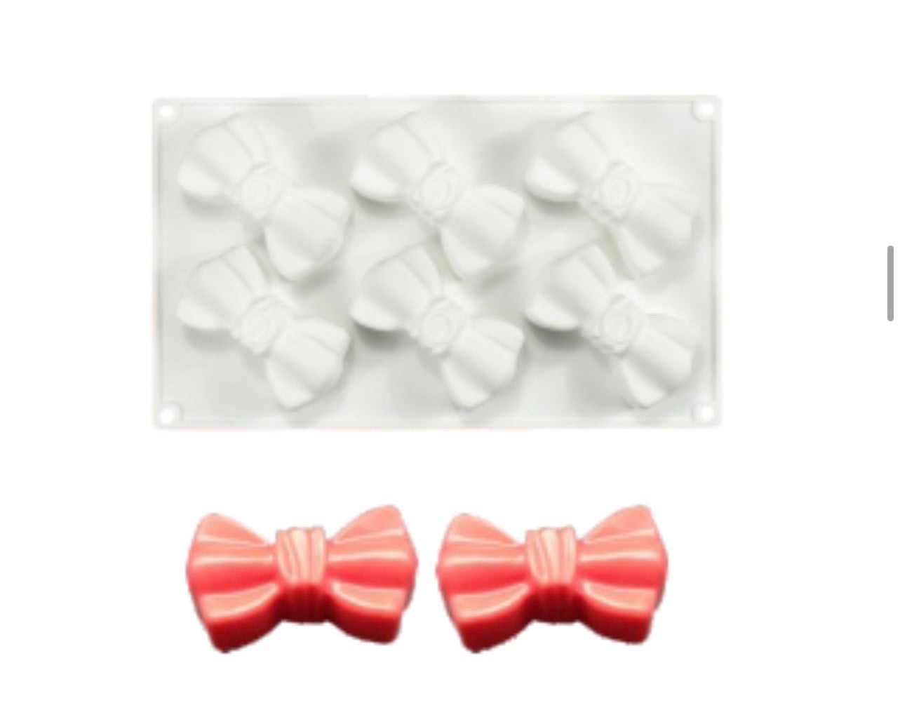 6 Cavity Bow Silicone Mold