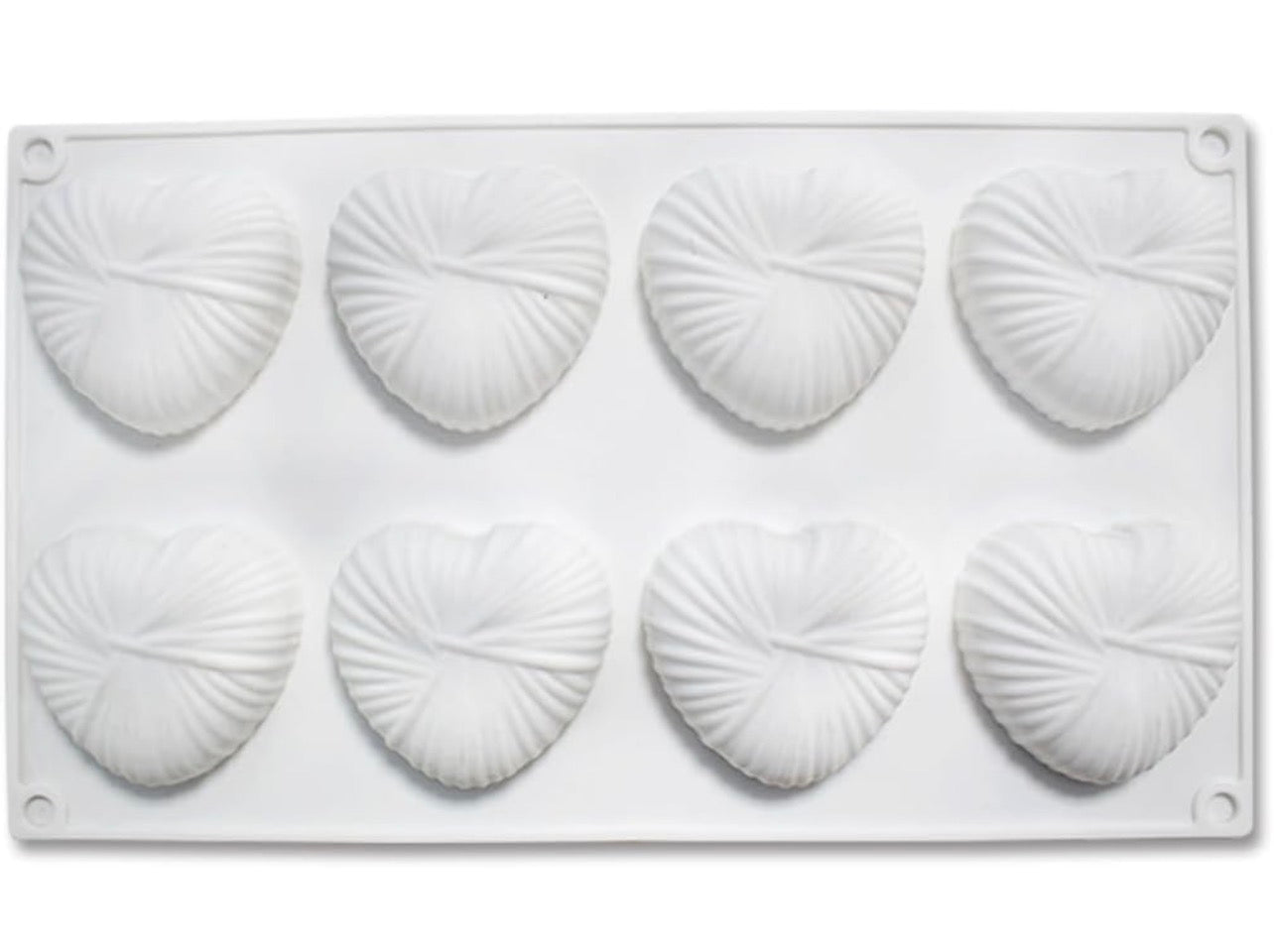 Textured Hearts - 8 Cavity Molds